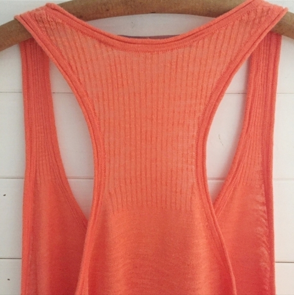 Athleta Vesta Sweater Tank Racerback Sinched Sides Coral Women's Medium M EUC - Picture 3 of 9